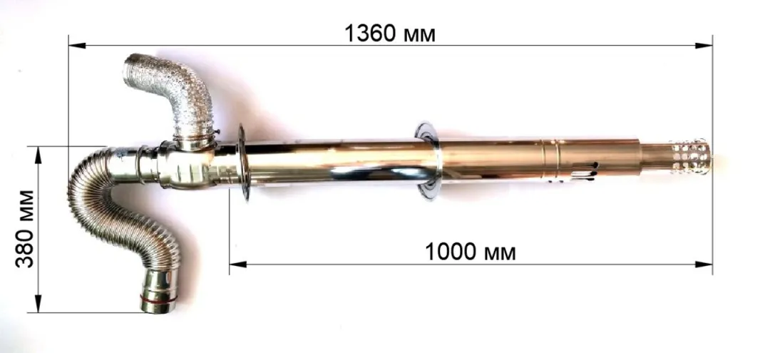 Коаксикальный дымоход Rinnai 75/1000L CMF