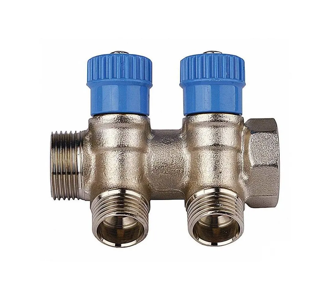 Коллектор распределительный (BLUE) 3/4" 2вых 3/4" ник. GF