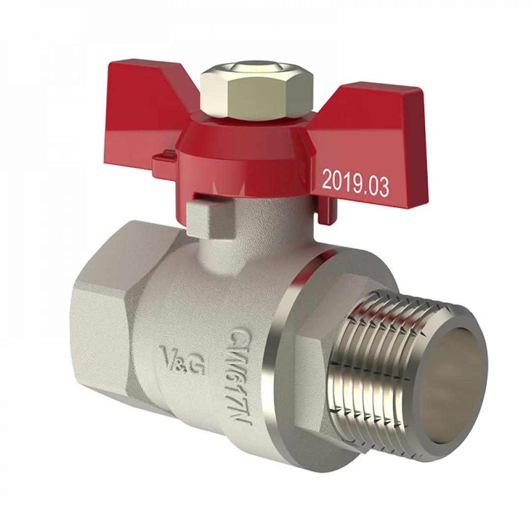 Кран шаровый полнопроходной ВР/НР 3/4" бабочка Valogin 21 шт