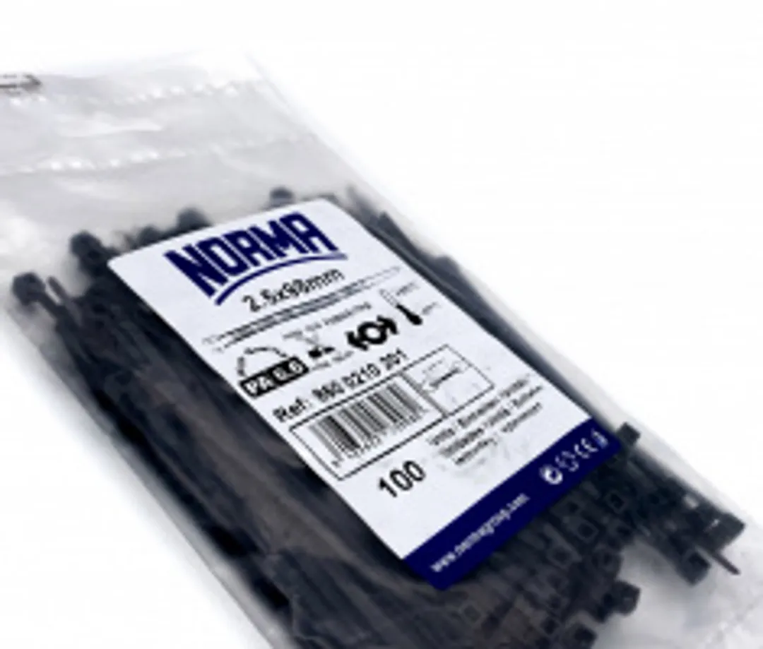 Кабельная стяжка NORMA 7,5x180 черная (100шт)