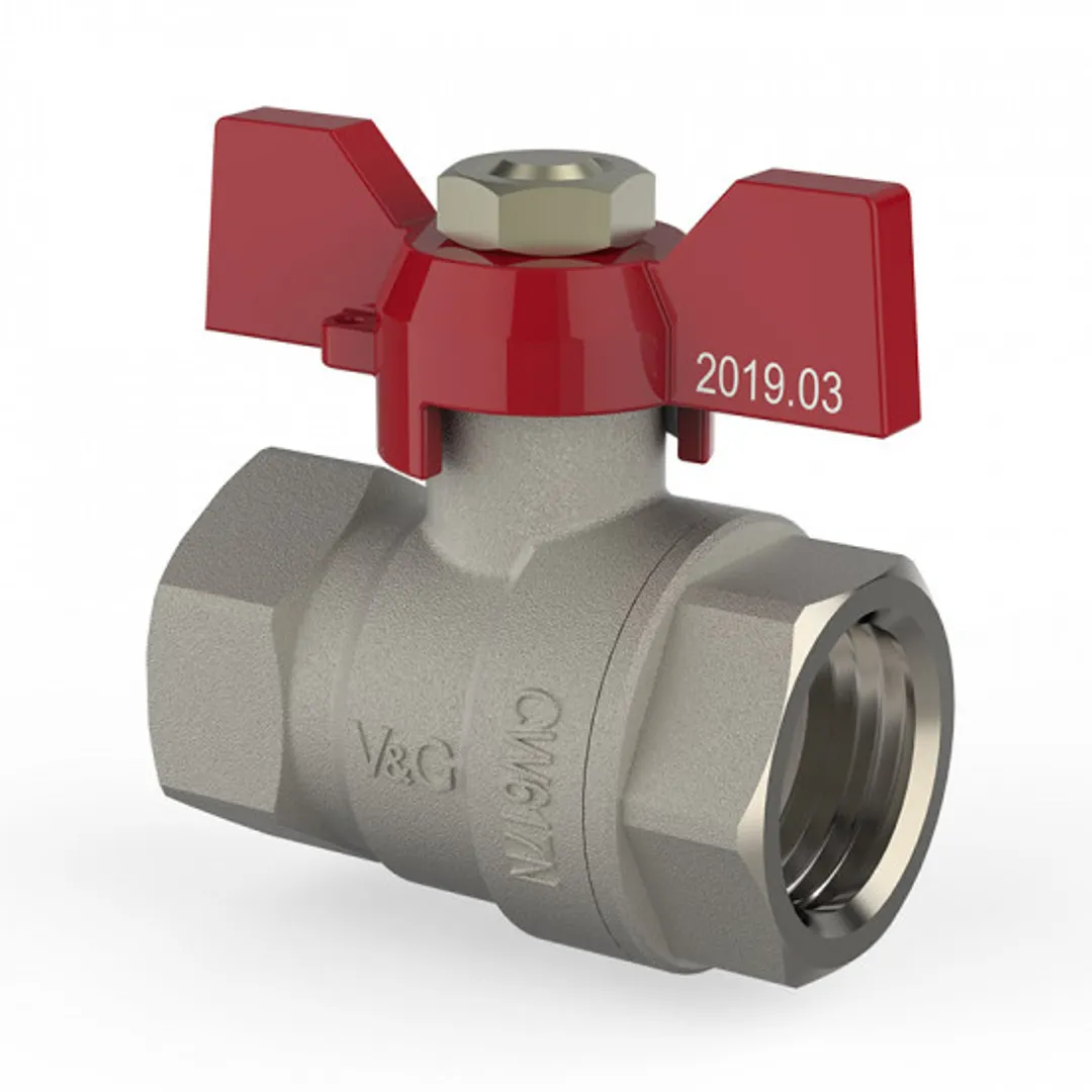 Кран шаровый полнопроходной ВР/ВР 1" бабочка Valogin/24 шт/