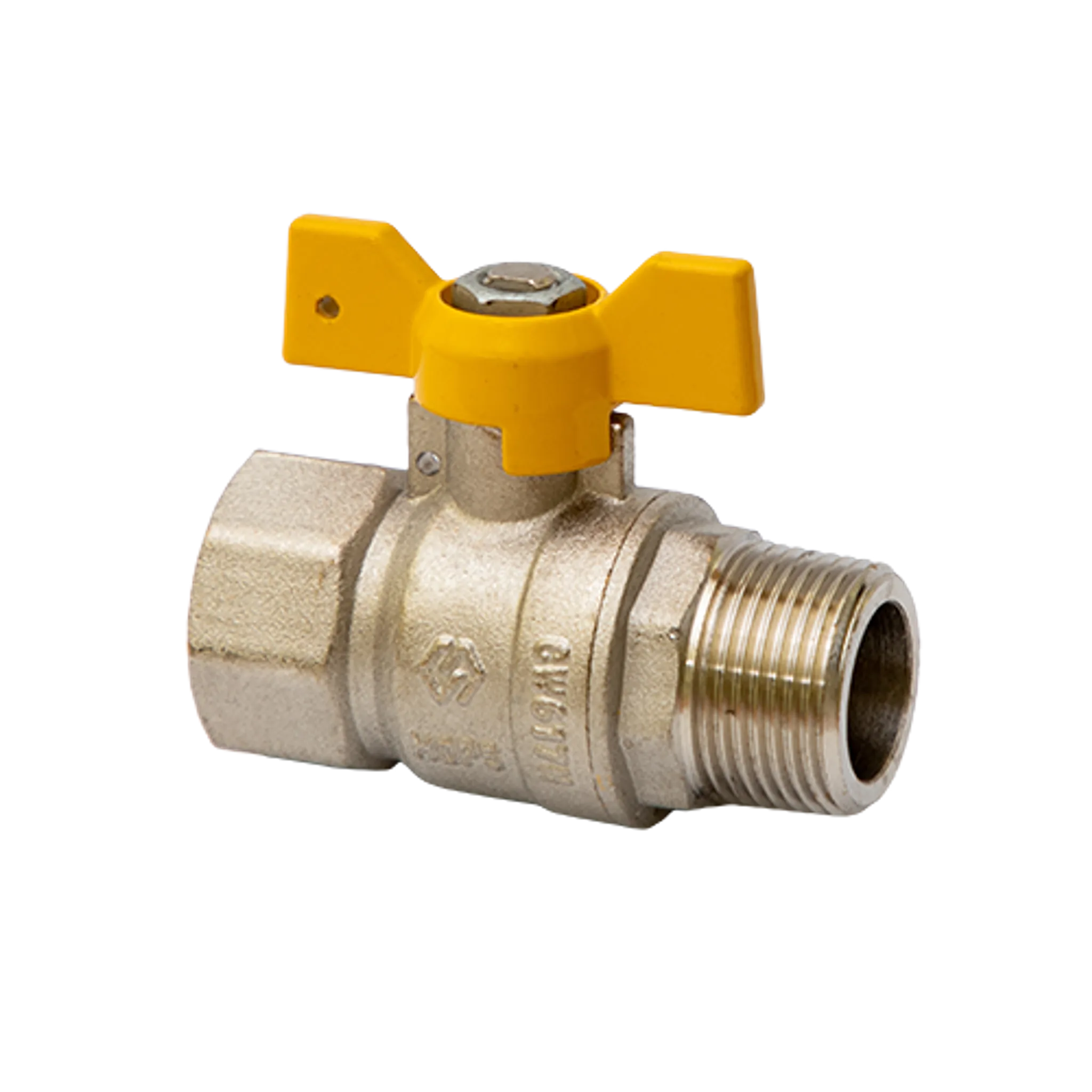 Кран шаровый газовый полнопроходной MVI 3/4"в/н, бабочка