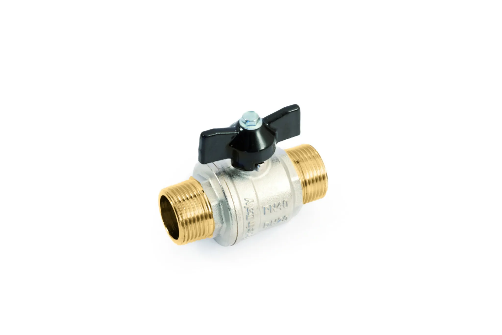 Кран шаровый полнопроходной 1" ш/ш бабочка GF