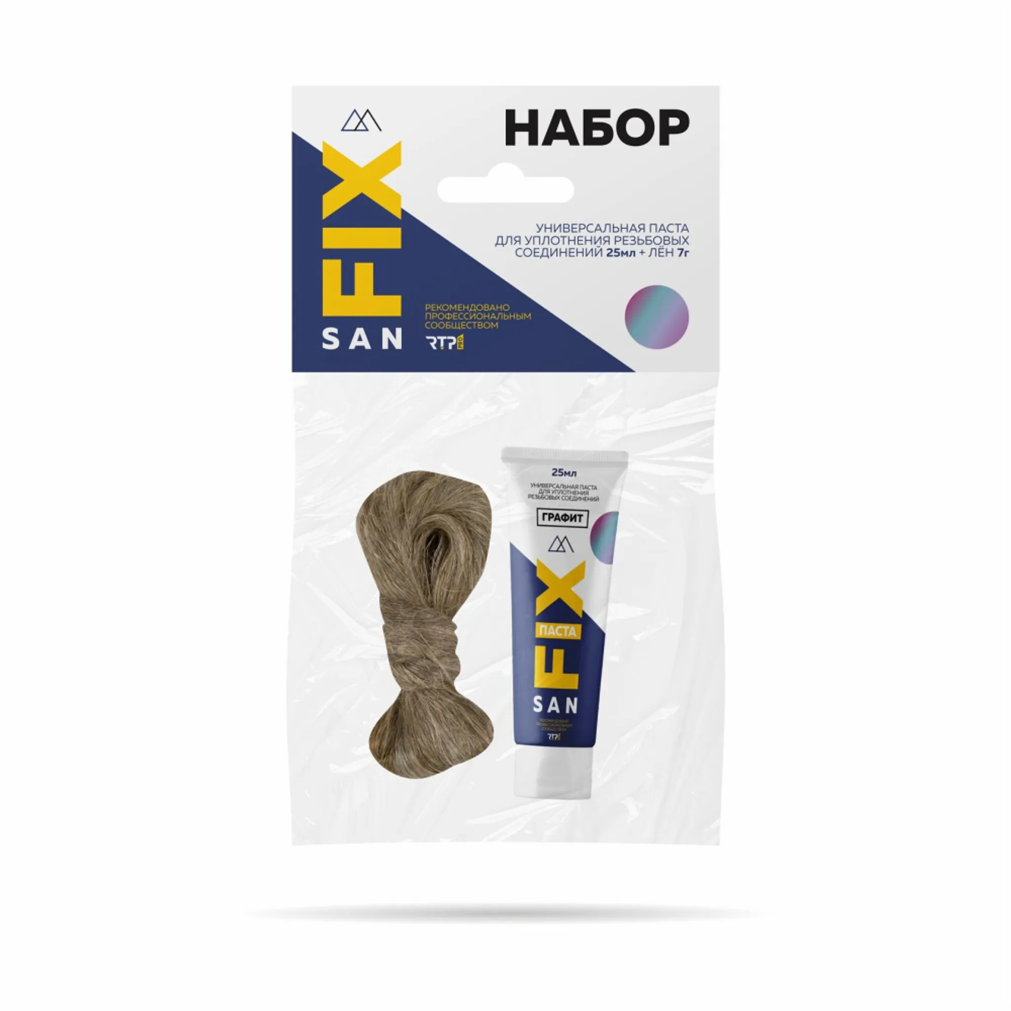 Набор монтажный (паста графит 25 мл+лен 7 г) SANFIX