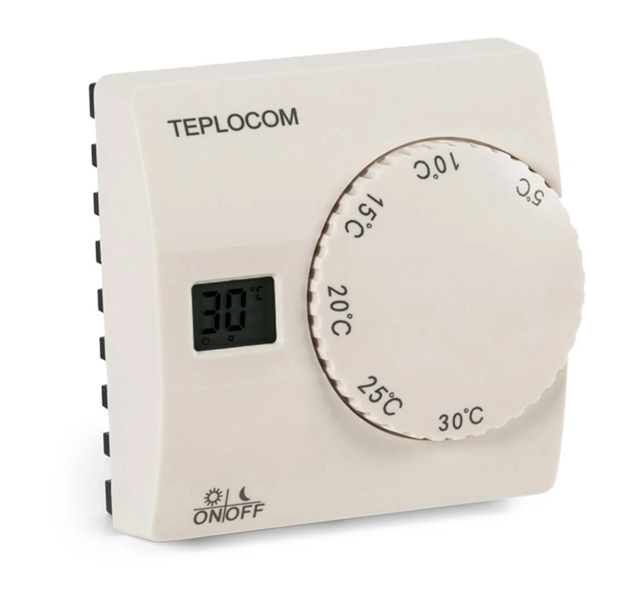 Термостат комнатный Teplocom TS-2AA/8A, проводной, прогр, реле 250В, 8А