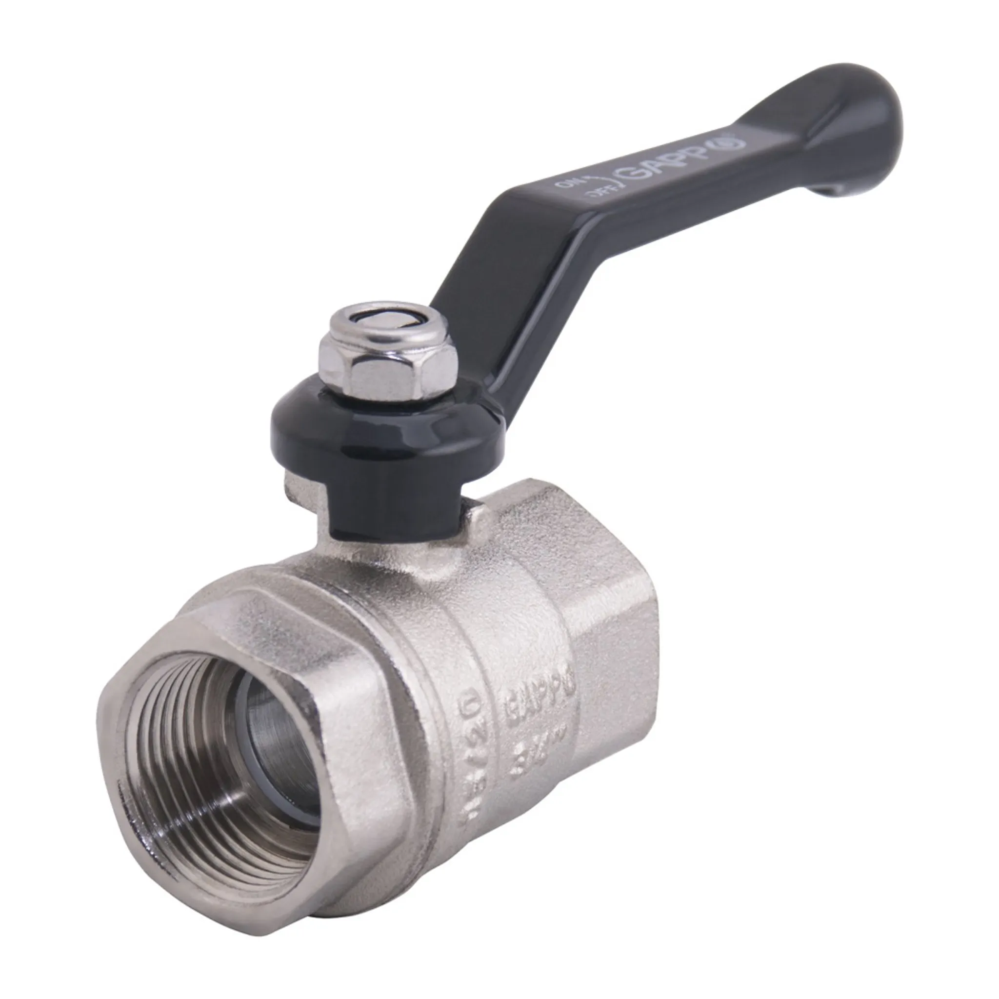 Кран шаровый полнопроходной ВР/ВР 1/2" ручка алюм. GAPPO